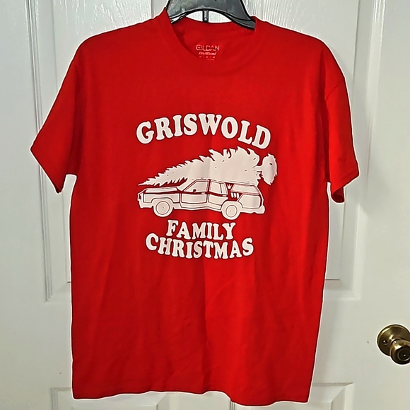 Gildan Other - National Lampoons Christmas Vacation Red Tshirt White Griswold Family Unisex M